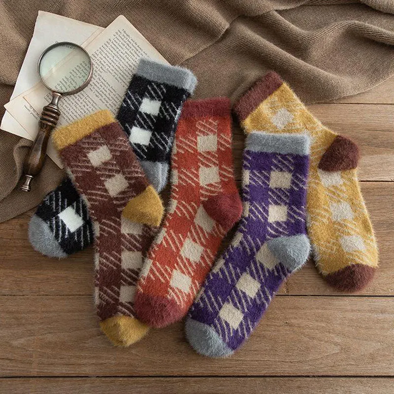 Warm Plaid Socks