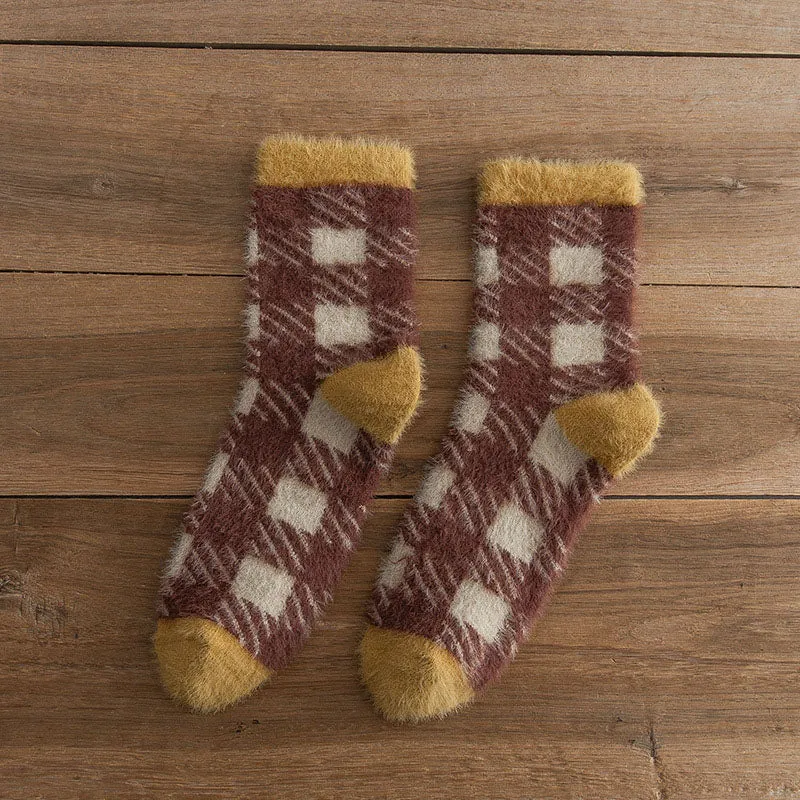 Warm Plaid Socks