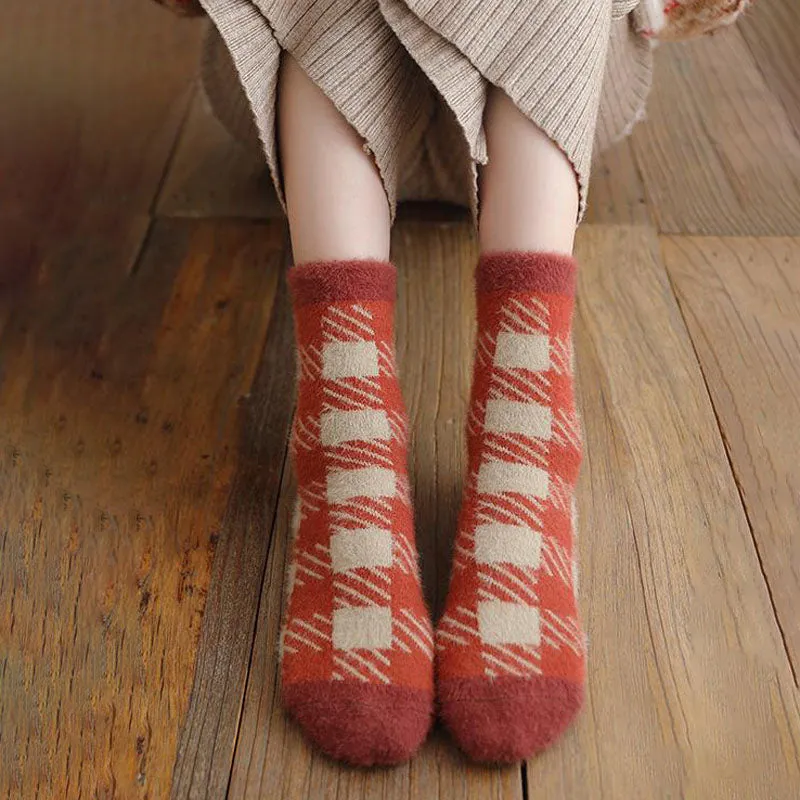 Warm Plaid Socks