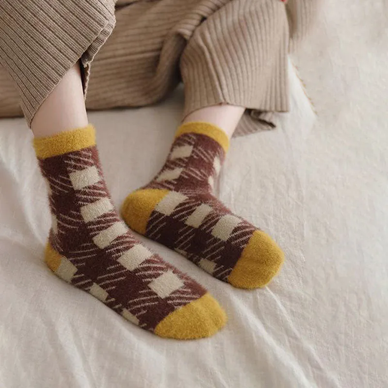 Warm Plaid Socks