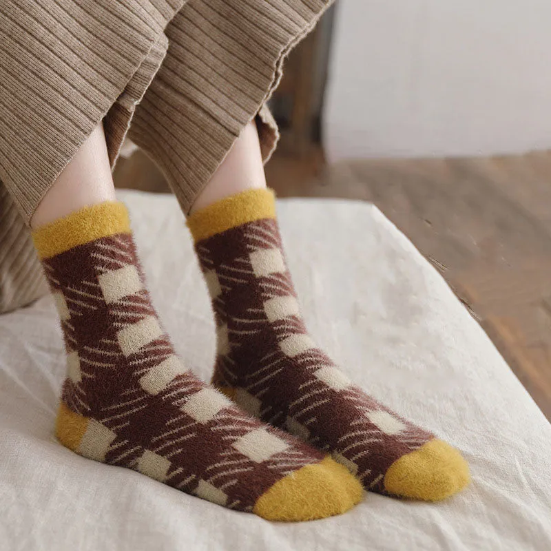 Warm Plaid Socks