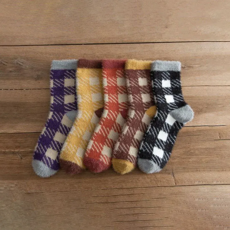 Warm Plaid Socks