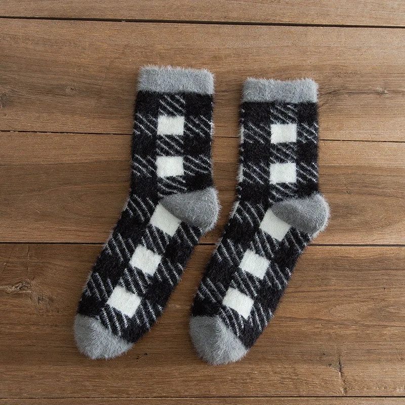 Warm Plaid Socks