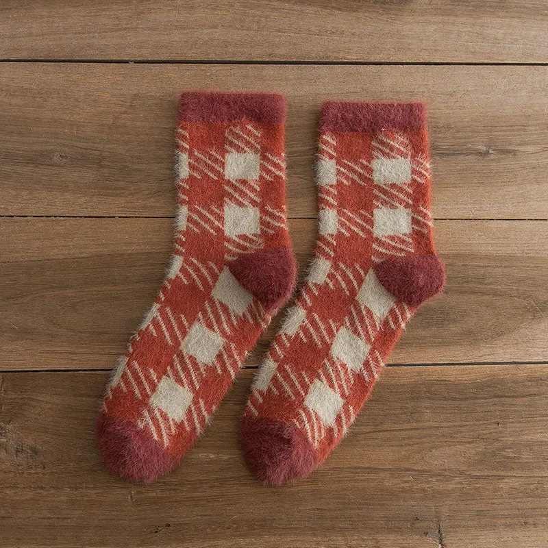 Warm Plaid Socks