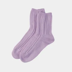 Women's Cashmere Socks, Purple