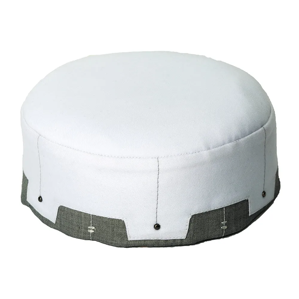 Zuhd White & Grey Soft Sunnah Cap 1